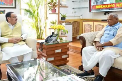 JP Nadda and Jeetan Ram Manjhi