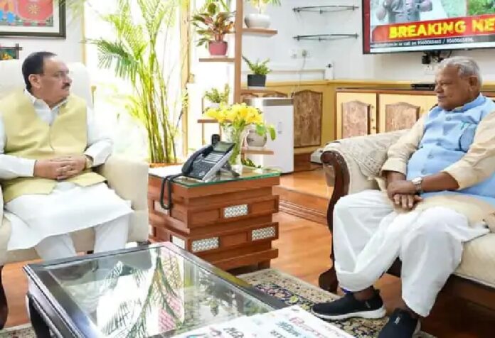 JP Nadda and Jeetan Ram Manjhi