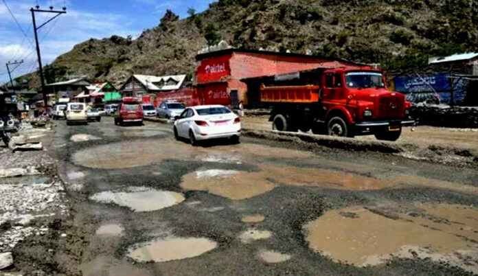 highway in bad condition