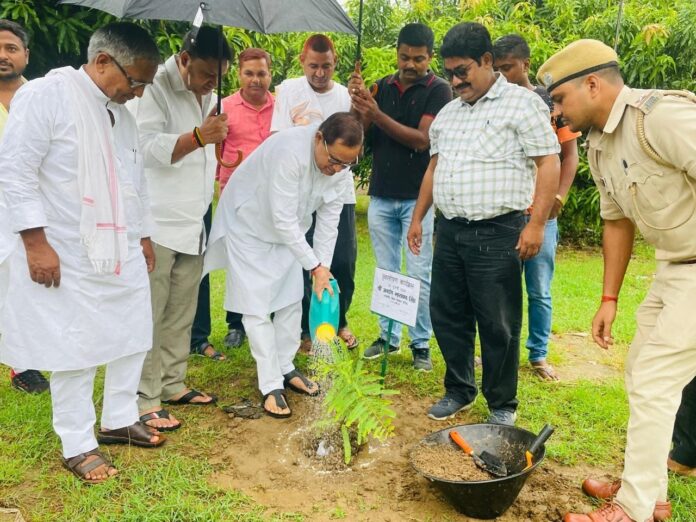 विधान परिषद के कार्यकारी सभापति ने किया वृक्षारोपण