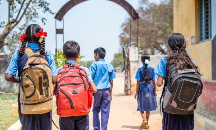 children going school