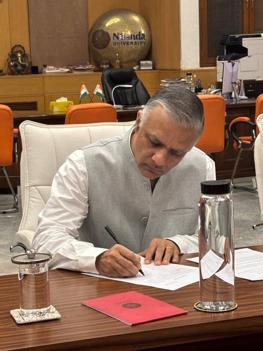 प्रोफेसर सचिन चतुर्वेदी ने नालंदा विश्वविद्यालय के कुलपति का कार्यभार संभाला 1 प्रोफेसर सचिन चतुर्वेदी ने नालंदा विश्वविद्यालय के कुलपति का कार्यभार संभाला 1