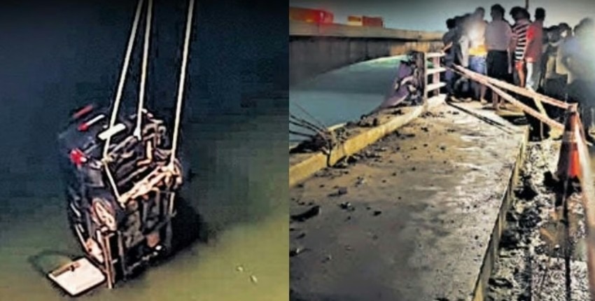 पुल की रेलिंग तोड़ गंगा में गिरी स्कॉर्पियो, दो लोगों की मौत 1 पुल की रेलिंग तोड़ गंगा में गिरी स्कॉर्पियो, दो लोगों की मौत 1