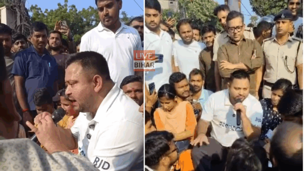 तेजस्वी यादव ने पटना के मैनुलहक स्टेडियम और साइंस सेंटर के पास विद्यार्थियों से की सीधी बातचीत 2 तेजस्वी यादव ने पटना के मैनुलहक स्टेडियम और साइंस सेंटर के पास विद्यार्थियों से की सीधी बातचीत 1