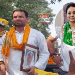 तेज प्रताप यादव महुआ विधानसभा सीट से नामांकन करते हुए, हाथ में दादी मरछिया देवी की तस्वीर लिए हुए