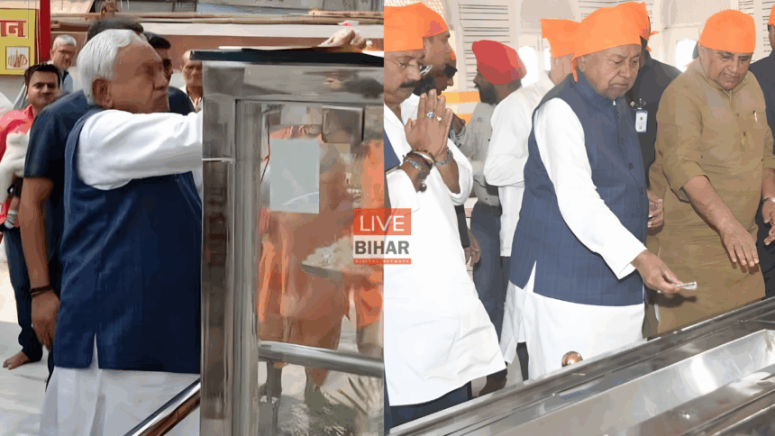 मुख्यमंत्री नीतीश कुमार मंदिर और मजार में पूजा-पाठ करते हुए – Bihar Election 2025 Photos