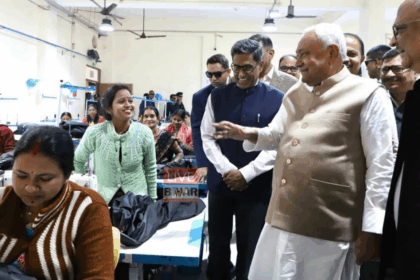 CM Nitish Kumar Hajipur Visit Footwear Factory Inspection