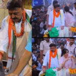 नेहा शर्मा भागलपुर रोड शो बिहार चुनाव 2025 में पिता अजीत शर्मा के साथ