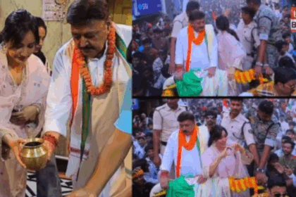 नेहा शर्मा भागलपुर रोड शो बिहार चुनाव 2025 में पिता अजीत शर्मा के साथ