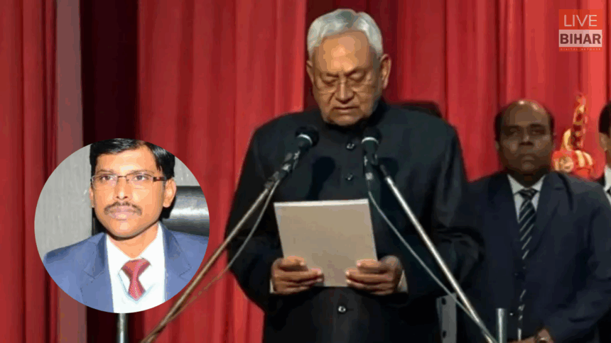 पटना गांधी मैदान में नीतीश कुमार शपथग्रहण की तैयारी