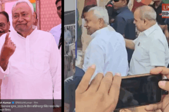 नीतीश कुमार बख्तियारपुर में वोट डालते हुए – Bihar Election 2025