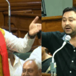 शपथ ग्रहण के दौरान सम्राट चौधरी और तेजस्वी यादव का सौहार्द