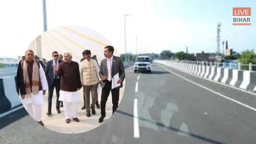 Nitish Kumar 6 Lane Ganga Bridge Inspection