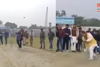 Bihar News Vijay Sinha out on Shreyasi Singh bowling
