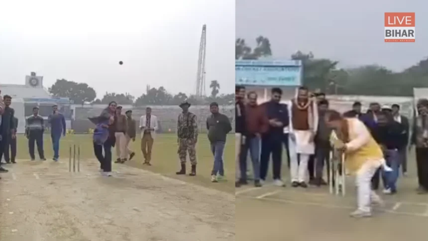 Bihar News Vijay Sinha out on Shreyasi Singh bowling