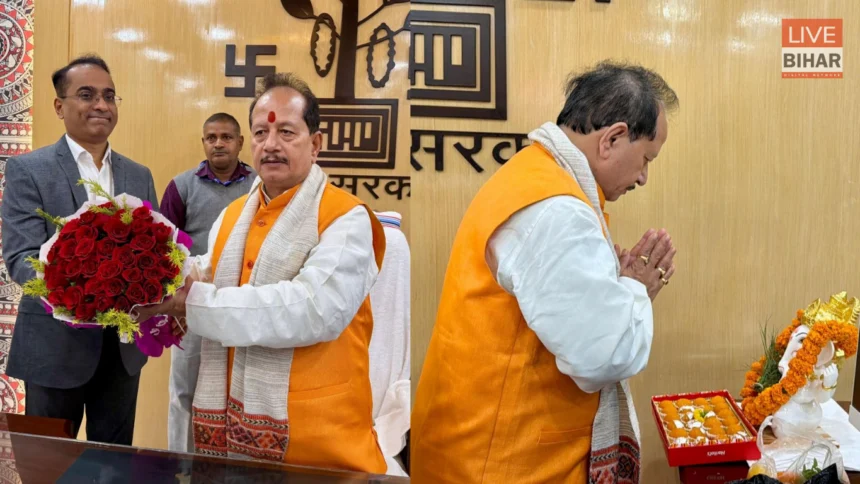 Bihar Politics Vijay Sinha Takes Charge Urban Development