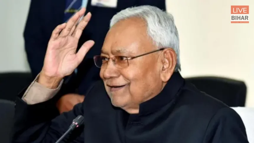 Nitish Kumar से मुलाकात करते जदयू नेता साकेत सिंह