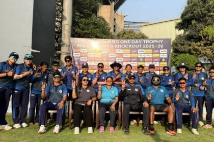 Bihar Women Team celebrating victory in Senior Women’s Trophy