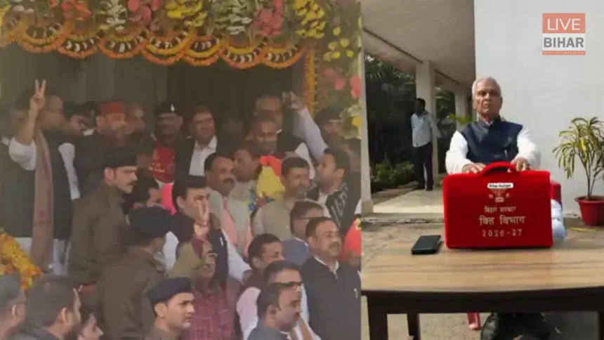 Bihar Budget 2026 Finance Minister Vijendra Yadav presenting budget