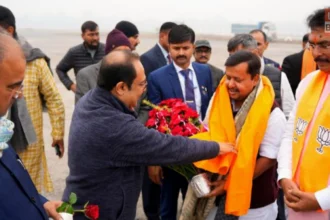 नितिन नवीन पटना दौरा स्वागत समारोह