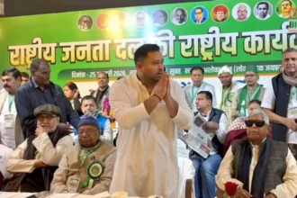 Tejashwi Yadav appointed RJD National Executive President ceremony