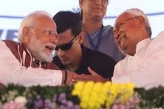 PM Narendra Modi wishing CM Nitish Kumar on his 75th birthday