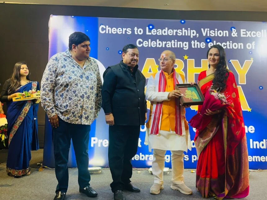 abhay sinha ffi president felicitation patna