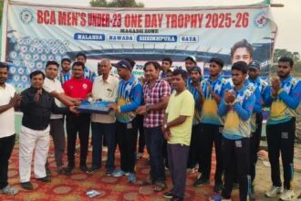 bca u23 cricket match bihar players action