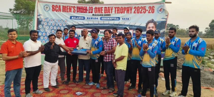 bca u23 cricket match bihar players action