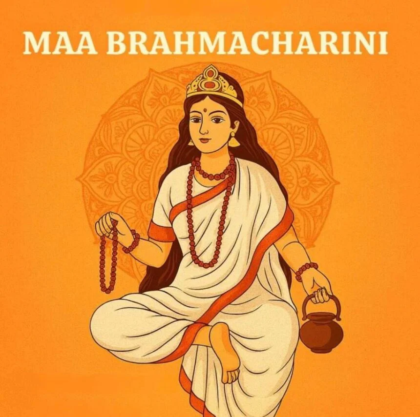 maa brahmacharini navratri day 2 puja vidhi image