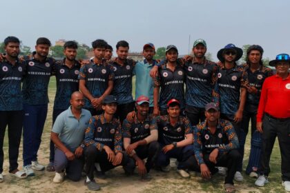 बिहार क्रिकेट U-23 मैच में खेलते खिलाड़ी