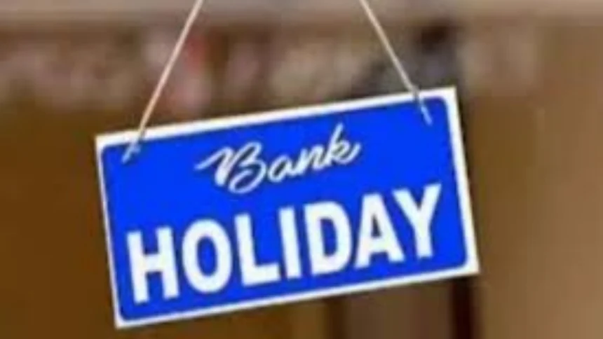 Closed bank branch during Bihar Bank Holiday March 2026